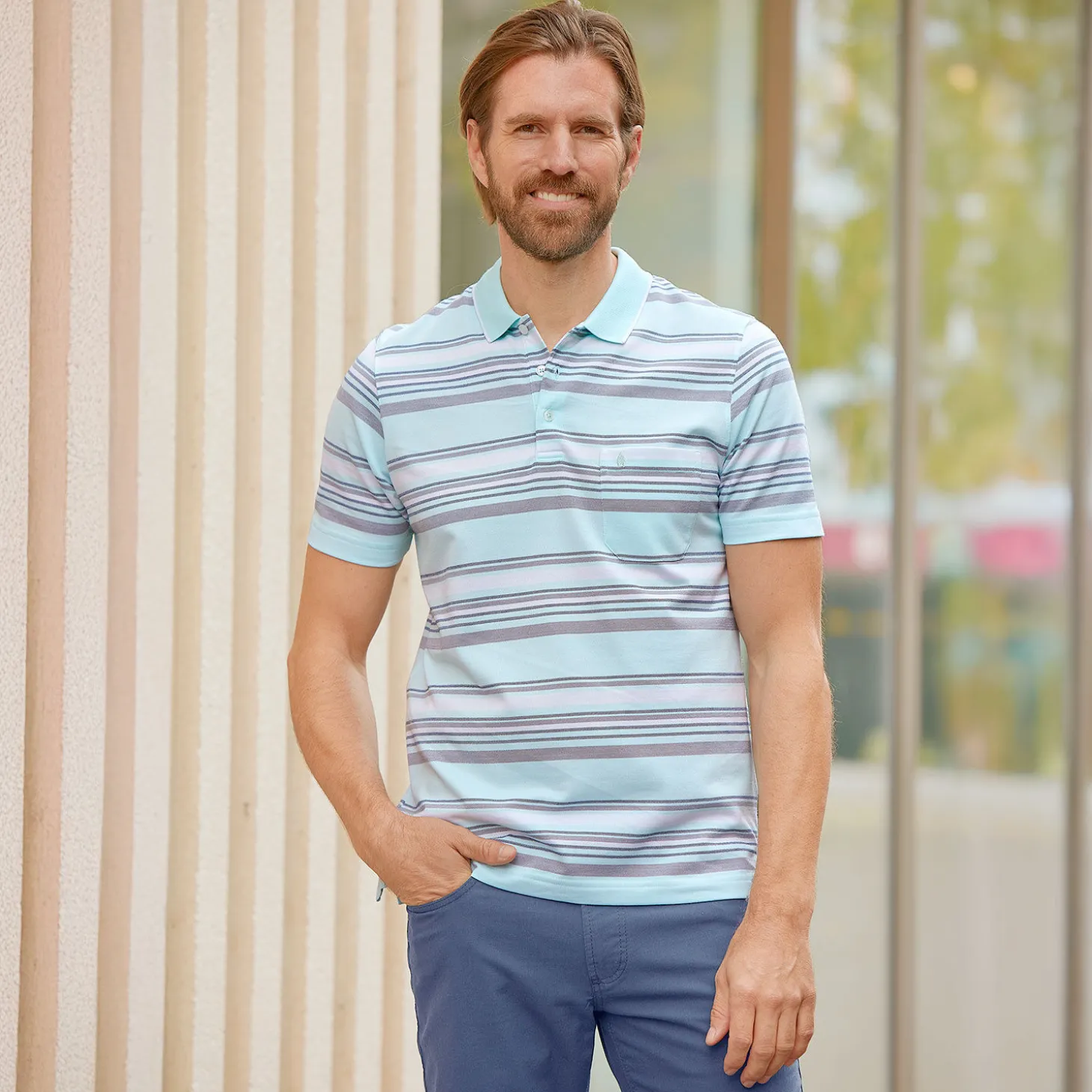 Ragman Herren Poloshirt