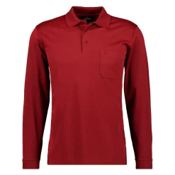 Ragman Herren-Poloshirt langarm uni