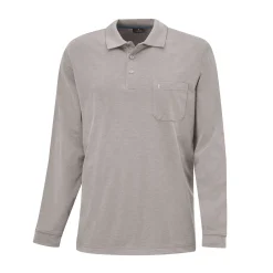 Ragman Herren-Poloshirt langarm uni