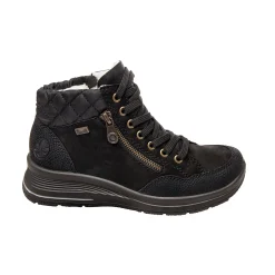 Rieker Schnürstiefelette Damen mit Textilkragen