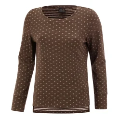 Rundhals-Sweatshirt im Micro-Tupfen-Dessin