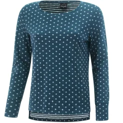 Rundhals-Sweatshirt im Micro-Tupfen-Dessin