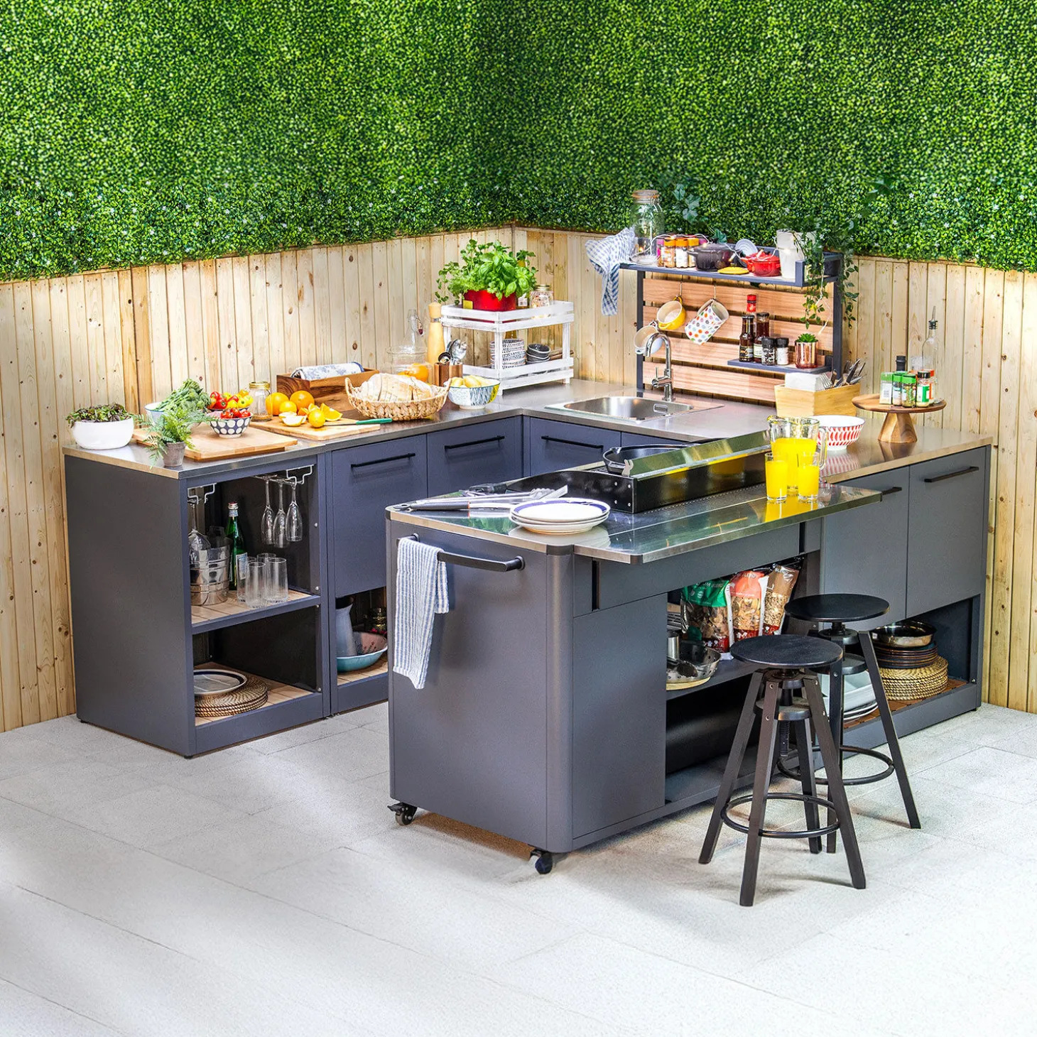 Sahara Outdoorküche Modul Rückwand
