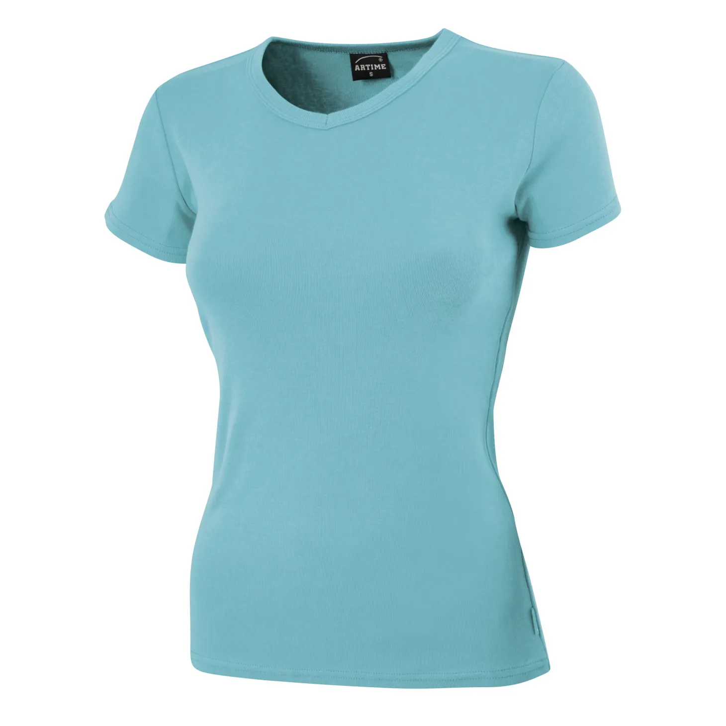 Schlichtes V-Neck Damen T-Shirt