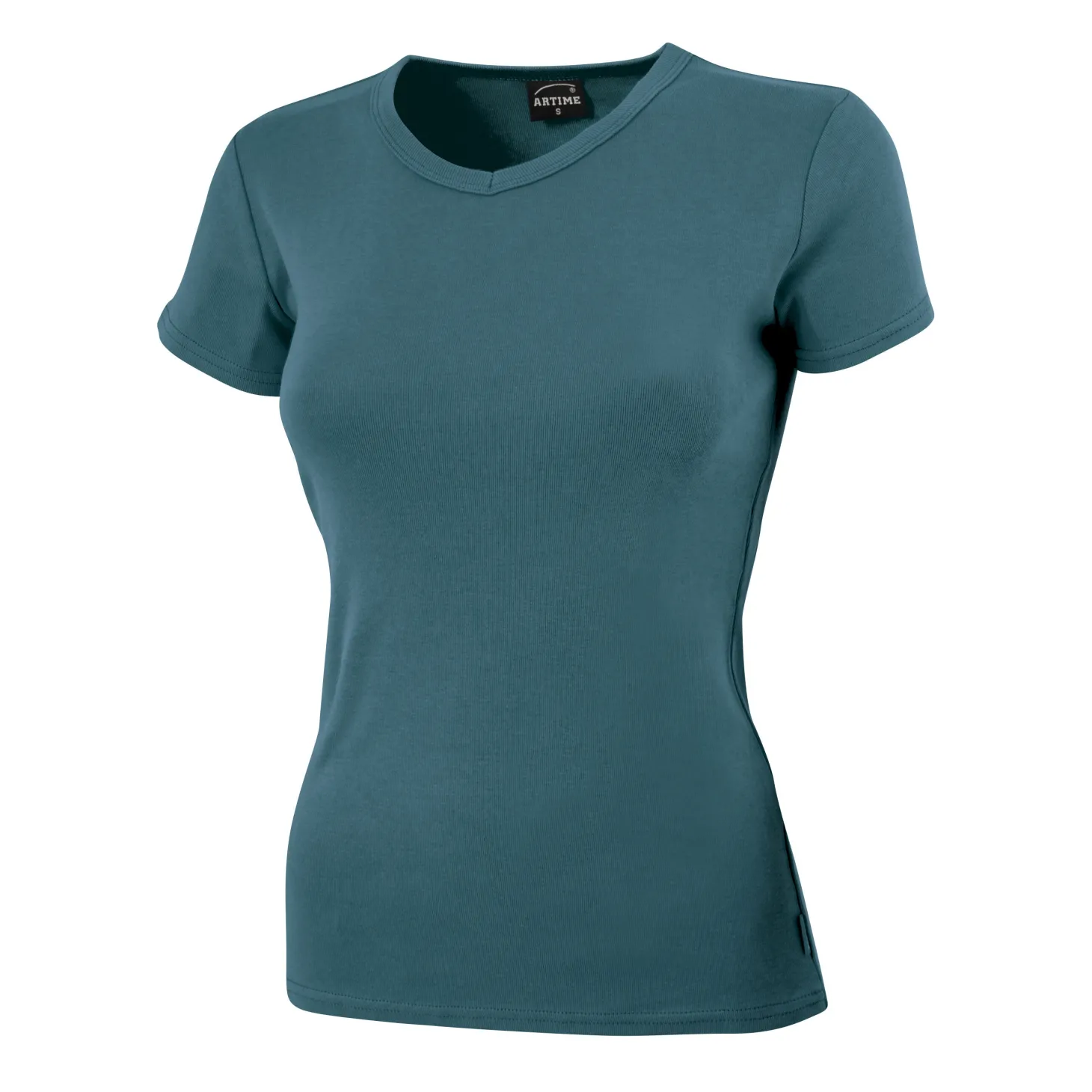 Schlichtes V-Neck Damen T-Shirt
