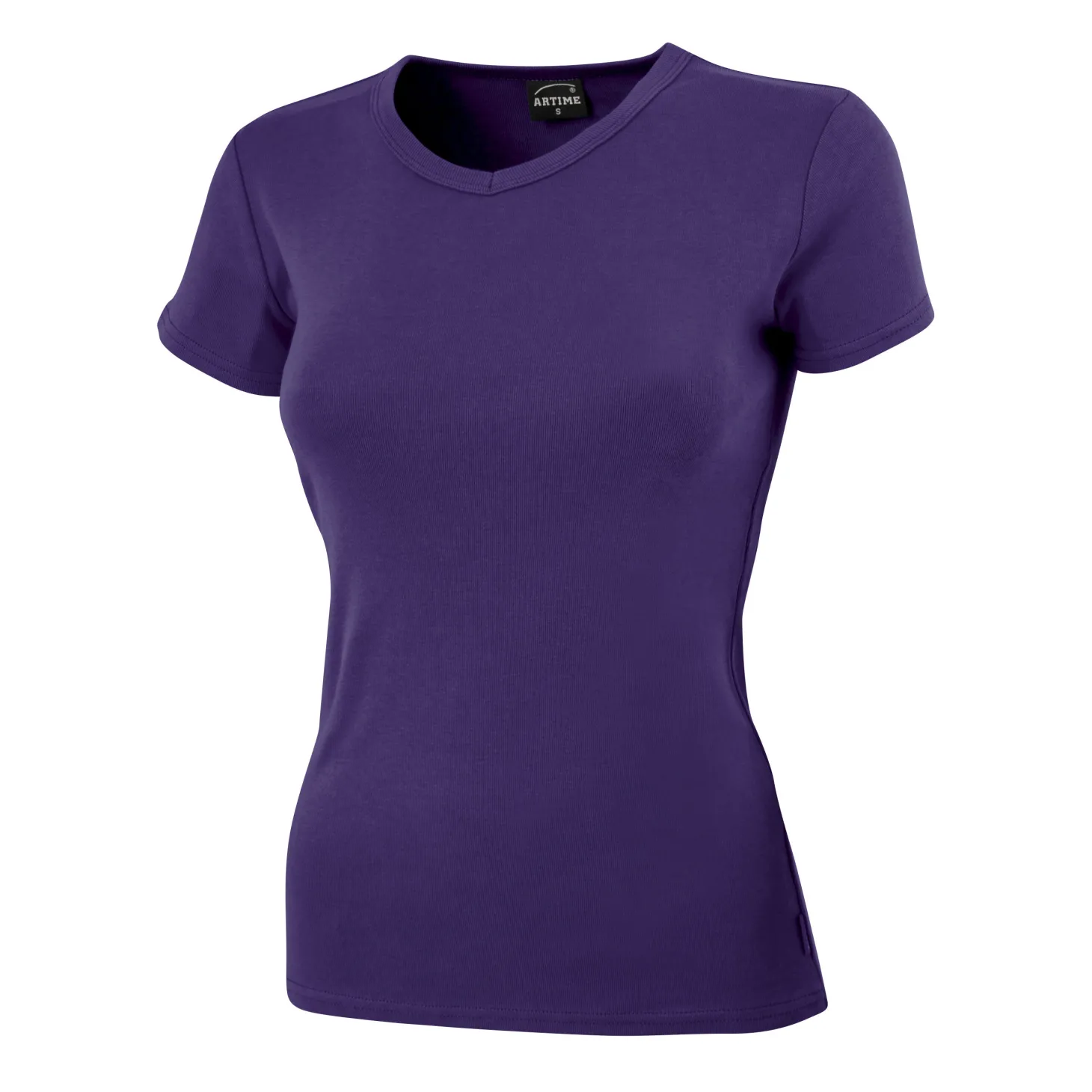 Schlichtes V-Neck Damen T-Shirt