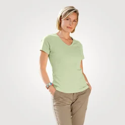 Schlichtes V-Neck Damen T-Shirt