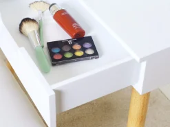 Schminktisch mit Hocker, weiss
