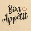 Servietten Bon Appétit avec Cœur