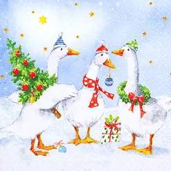 Servietten Funny Geese