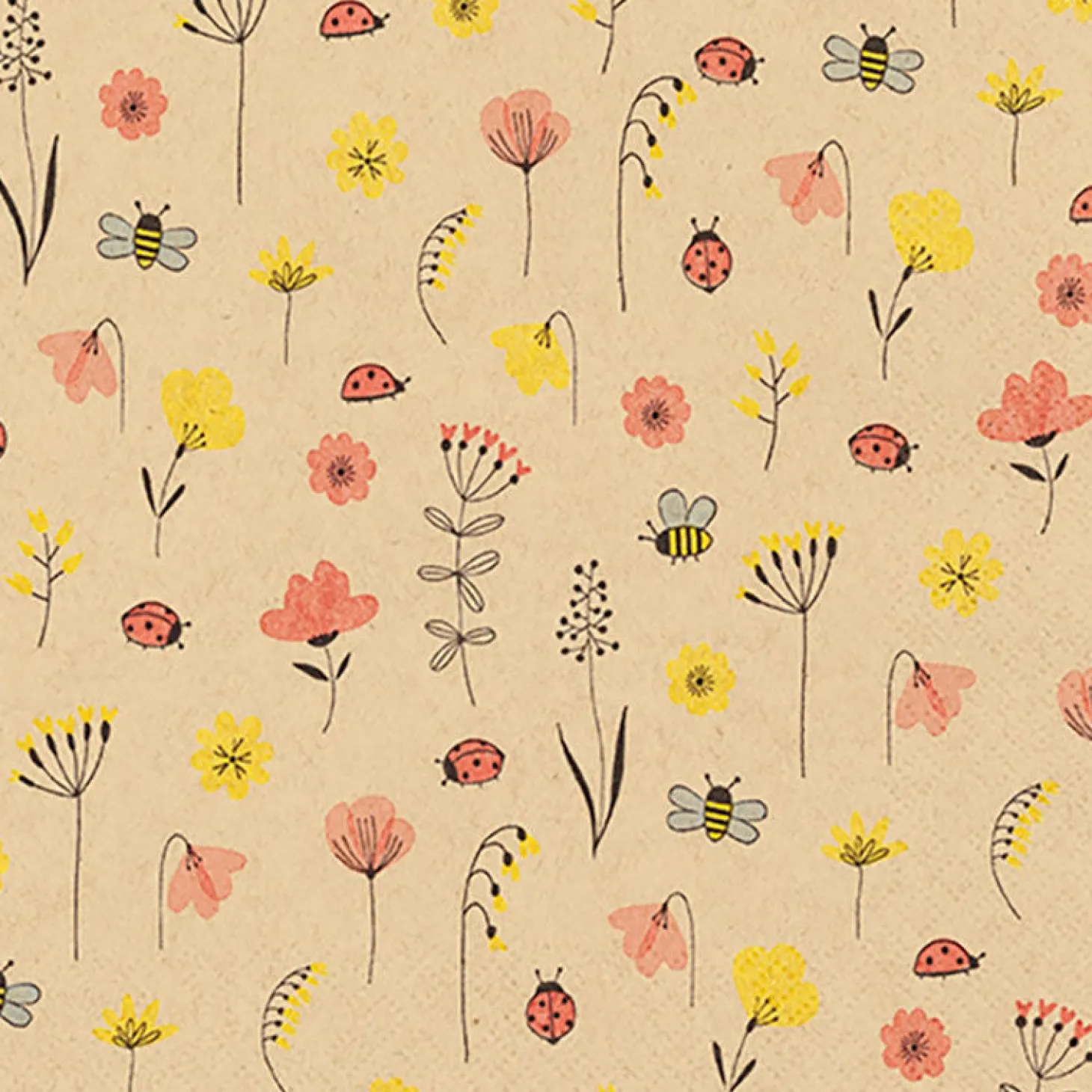 Servietten Ladybugs and Bees