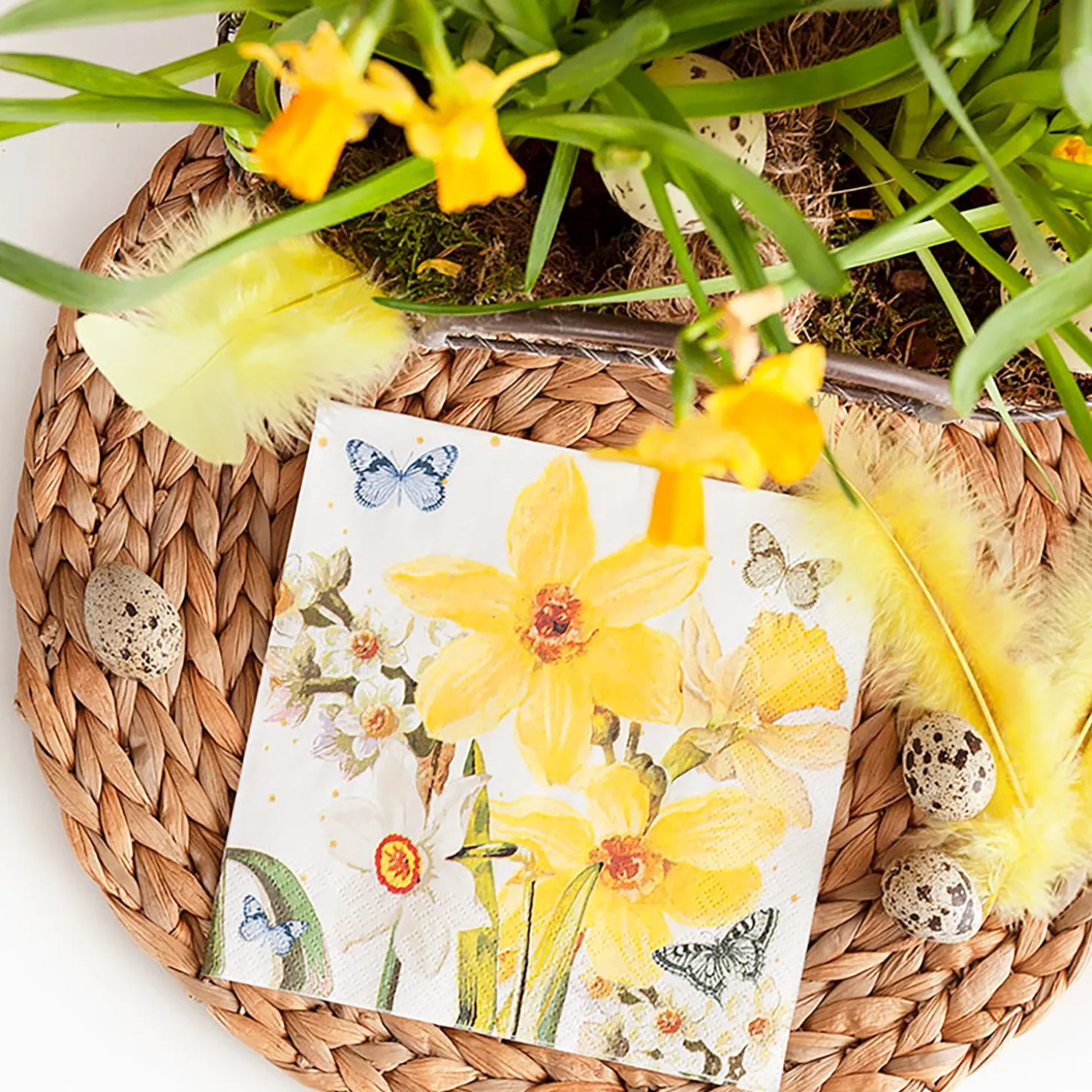 Servietten Watercolor Narcissus