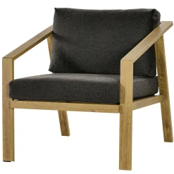 Sessel Paris - Aluminium Gestell in Holzoptik
