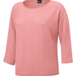 Shirt mit 3/4 Ärmeln und Ajourmuster