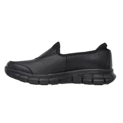 SKECHERS Schlupfschuh aus Leder schwarz