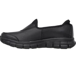 SKECHERS Schlupfschuh aus Leder schwarz