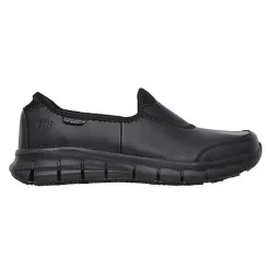 SKECHERS Schlupfschuh aus Leder schwarz