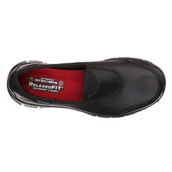 SKECHERS Schlupfschuh aus Leder schwarz