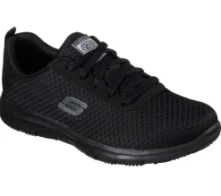 SKECHERS WORK Damen-Schnürschuh schwarz