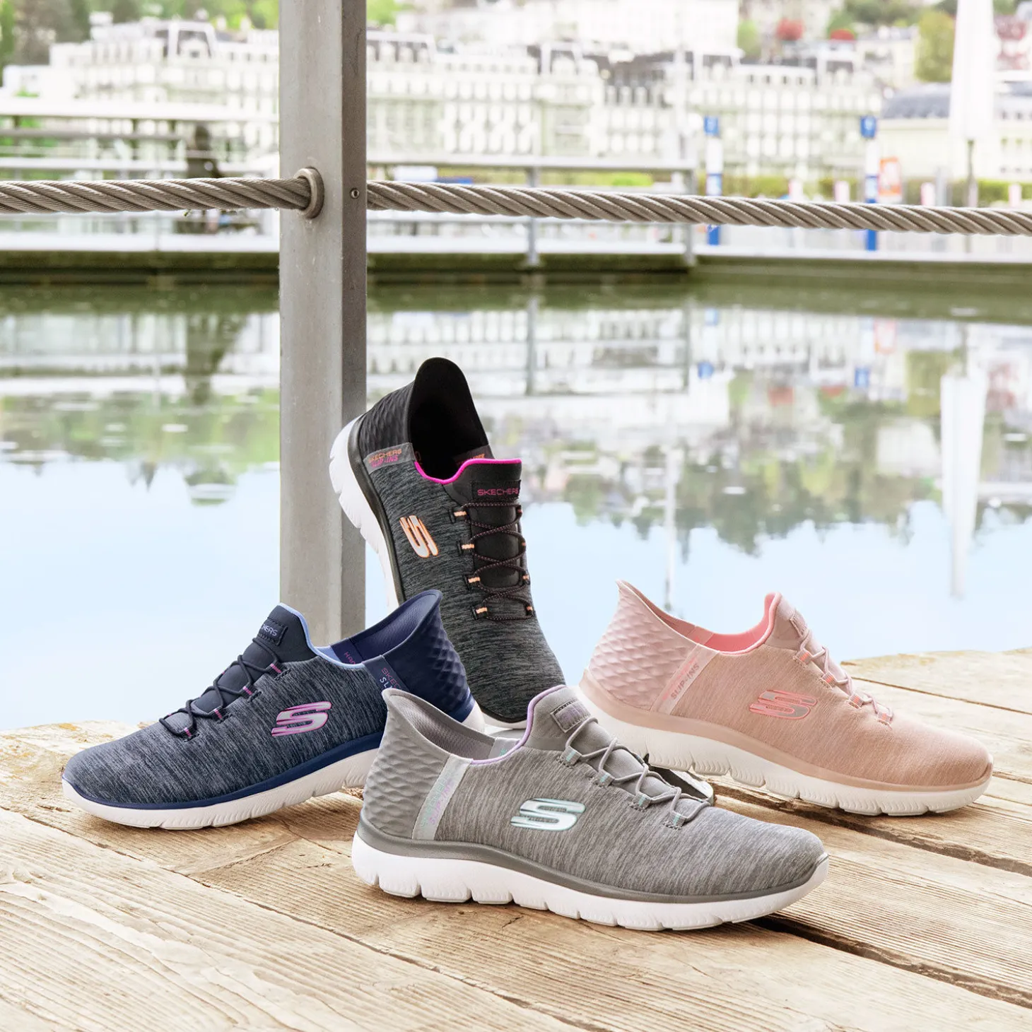 Slip Ins Damen-Schlupfschuh mit Elastbändern