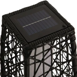 Solar-Laterne aus Rattangeflecht