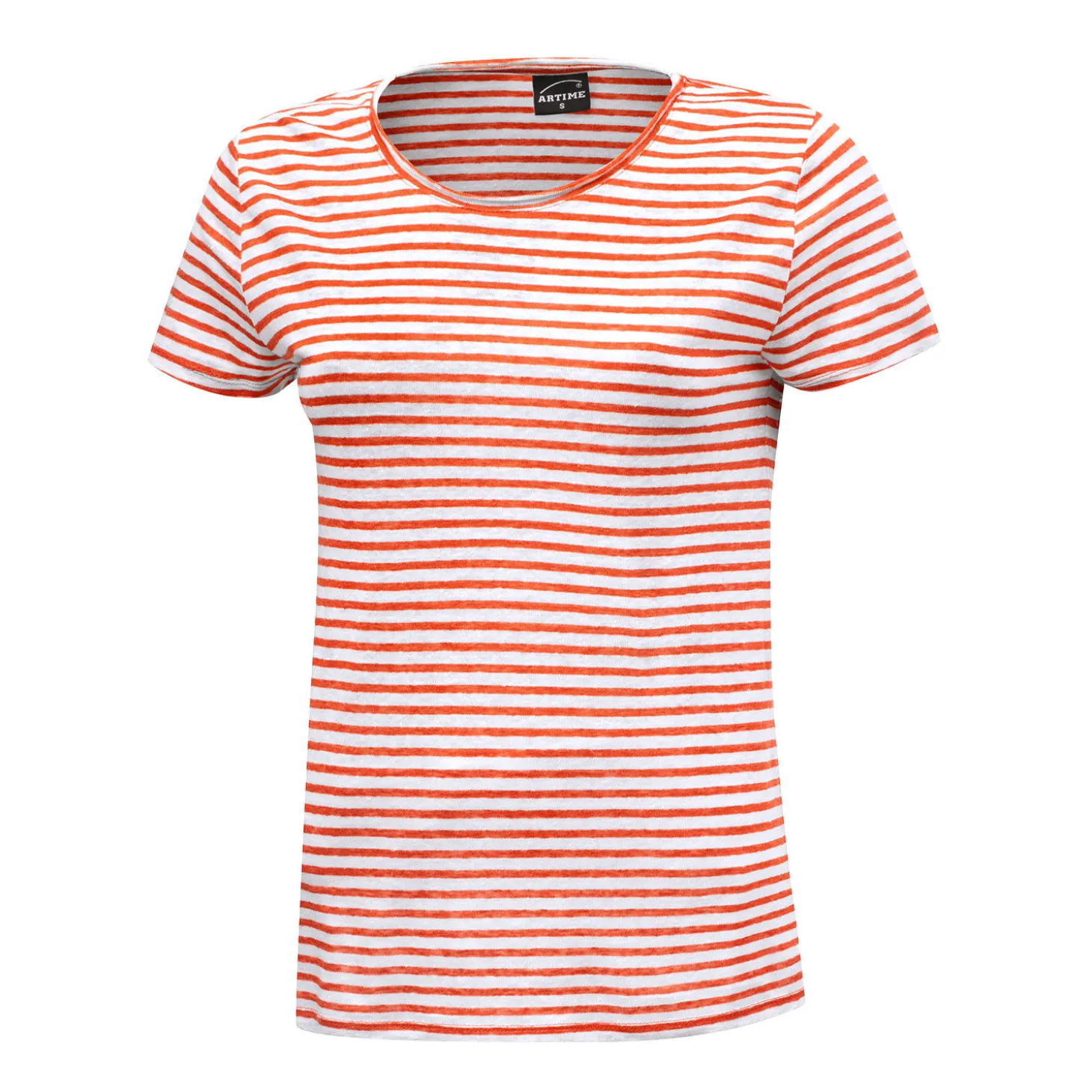 Sommerlich gestreiftes Leinen T-Shirt