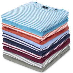 Sommerlich gestreiftes Leinen T-Shirt