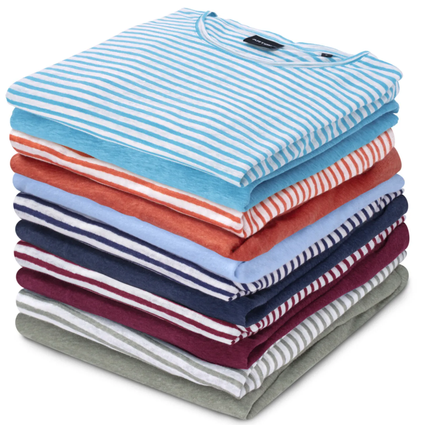 Sommerlich gestreiftes Leinen T-Shirt