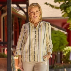 Sommerliche Leinen-Bluse
