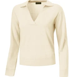 Sommerlicher Pullover mit Polokragen