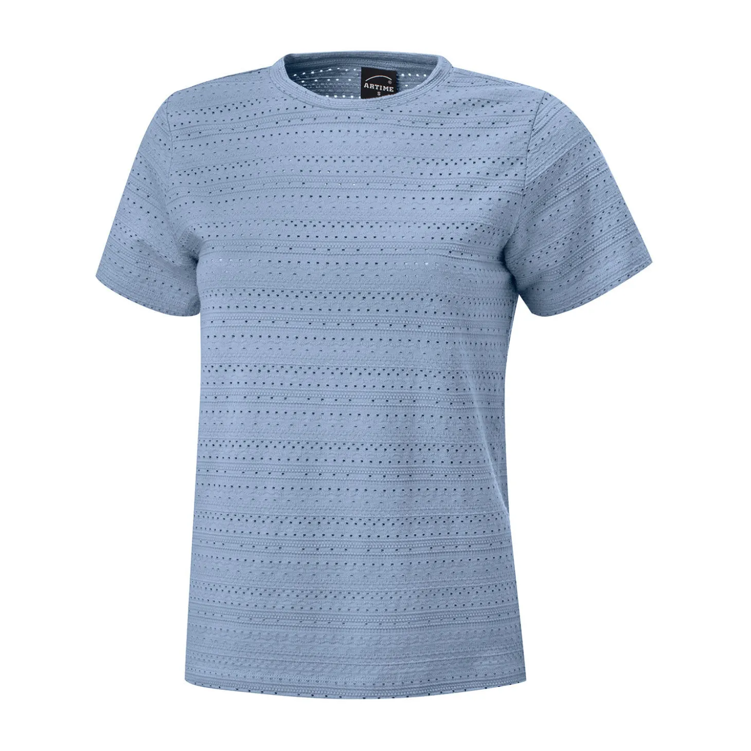 Sommerliches Damen-T-Shirt mit Ajourmuster