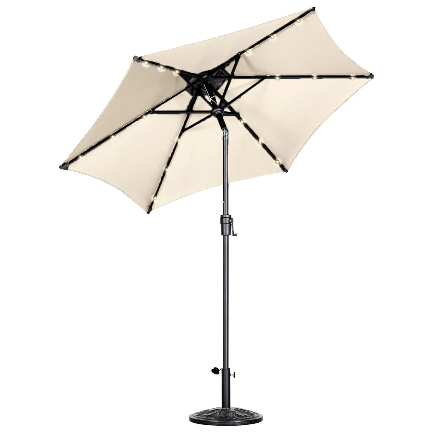 Sonnenschirm mit LED-Beleuchtung, UV50+