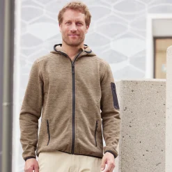 Sportive Fleece Jacke mit Kapuze