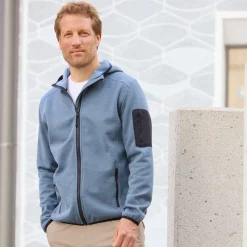 Sportive Fleece Jacke mit Kapuze