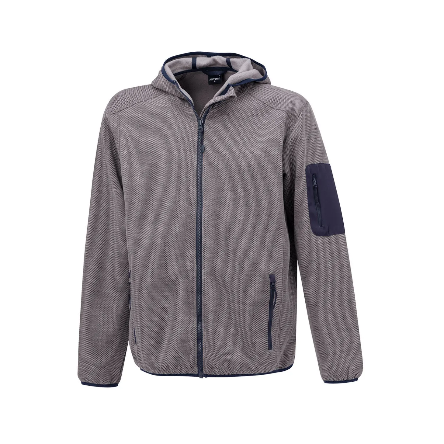 Sportive Fleece Jacke mit Kapuze