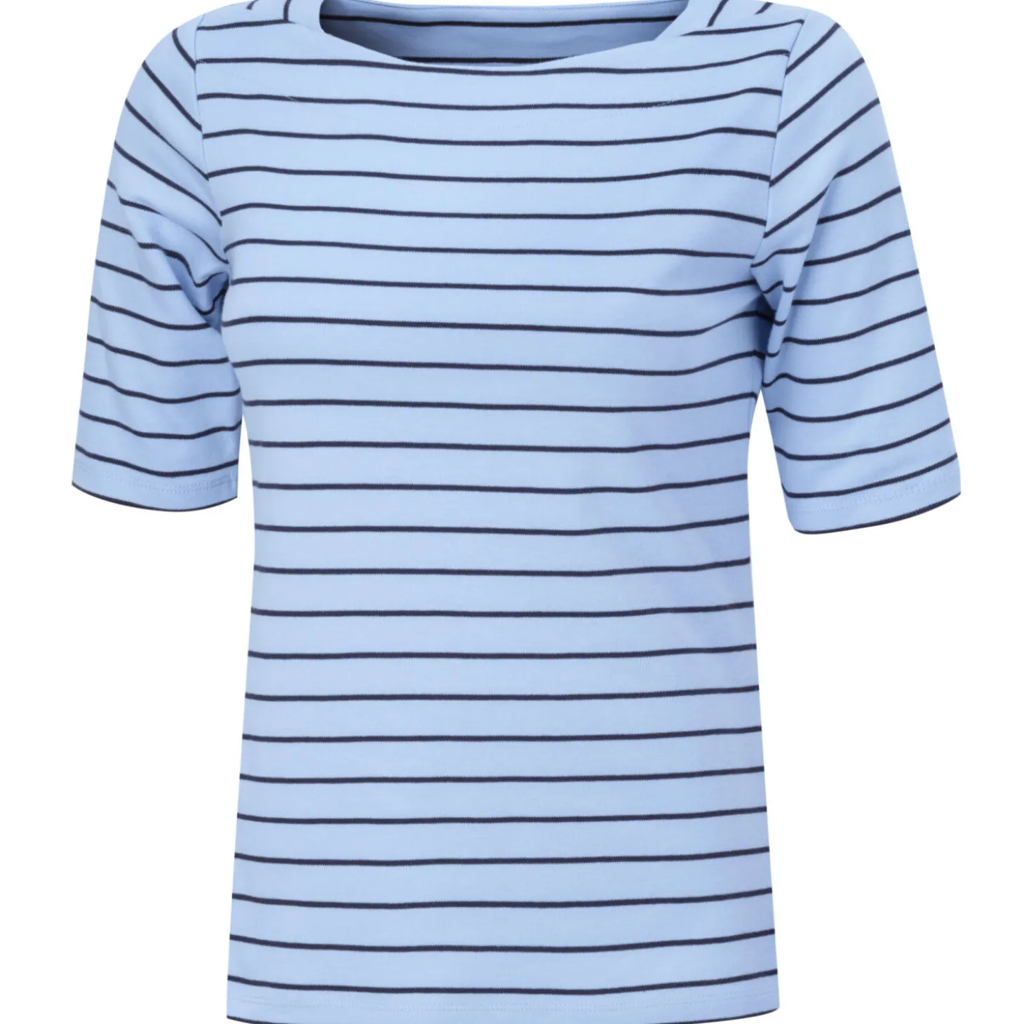 Streifenshirt mit Karreeausschnitt
