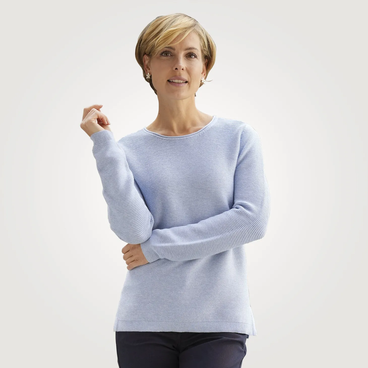 Strickpullover in Rippenstruktur von Beverly