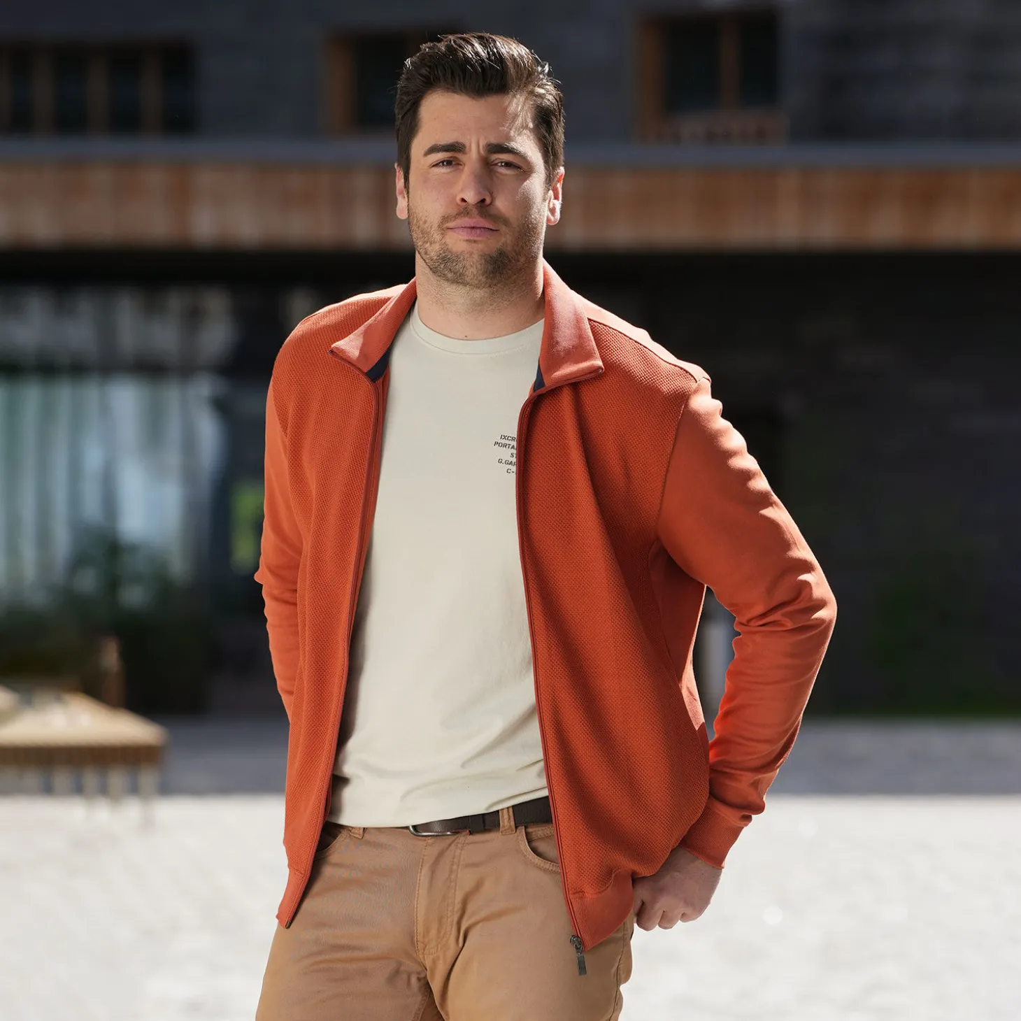 Sweat-Jacke aus Baumwolle