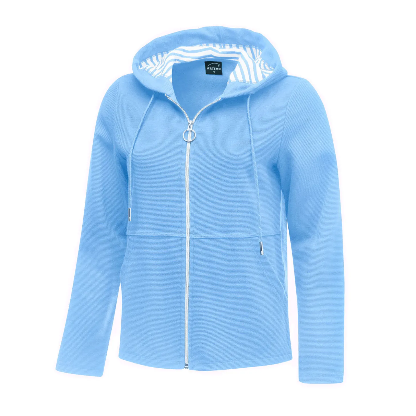 Sweatjacke mit Querrippen-Struktur