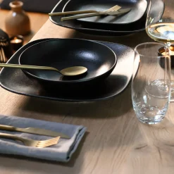 Teller-Set Magic Black Square, 12-teilig