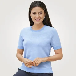 Trendiger Kurzarmpullover