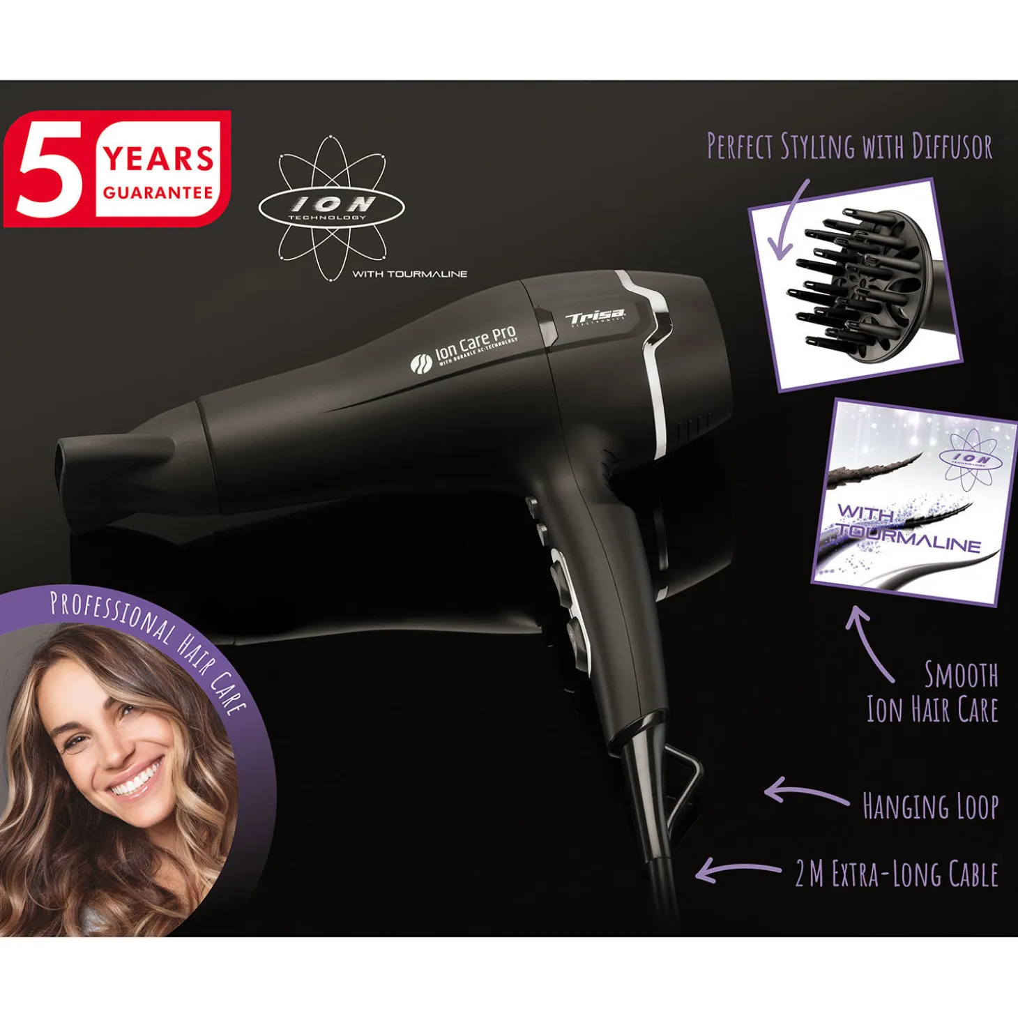 Trisa Haarföhn ION Care Pro 2000 W
