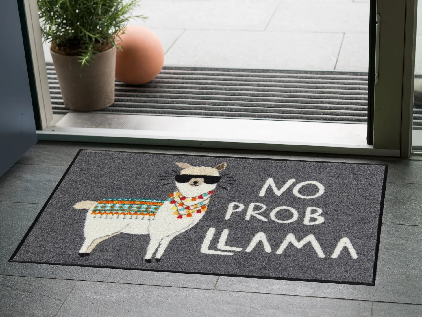 Türvorlage No Prob Llama 50x75cm