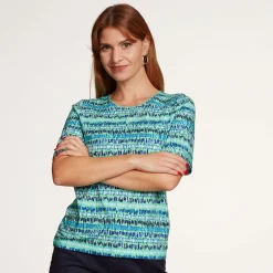 T-Shirt mit Allover-Print und Rundhalsausschnitt