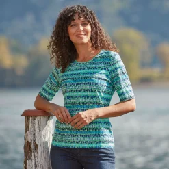 T-Shirt mit Allover-Print und Rundhalsausschnitt