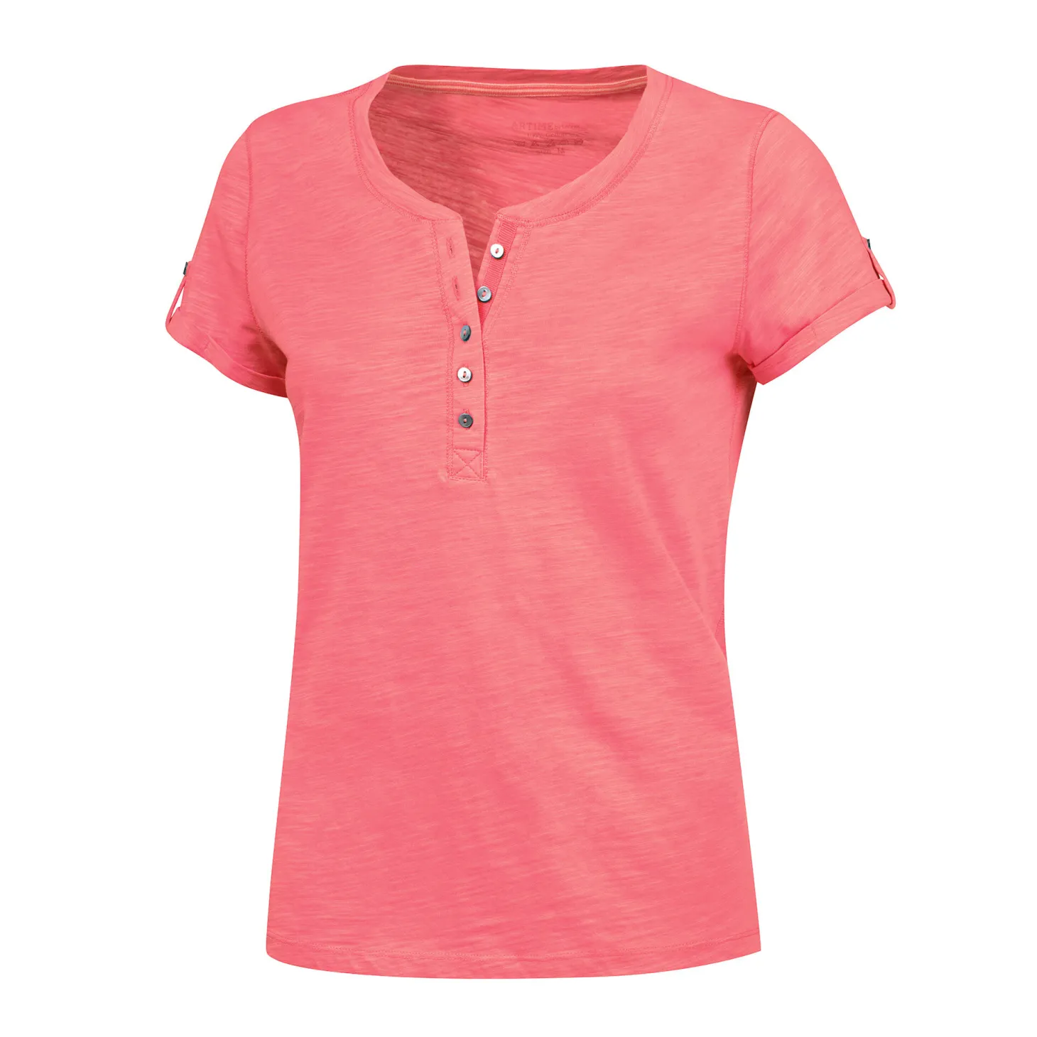 T-Shirt mit Knopfleiste