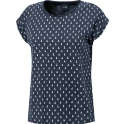 T-Shirt mit Segelschiff-Print