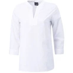 Tunika Bluse aus Baumwolle mit V-Neck