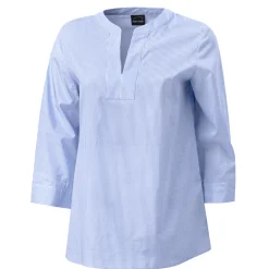 Tunika Bluse aus Baumwolle mit V-Neck