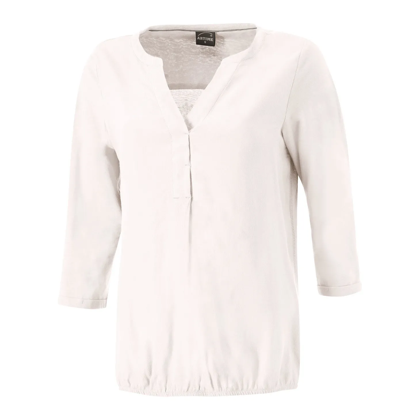 Tunika Bluse mit 3/4 Ärmeln